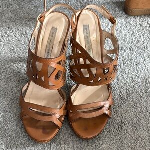 Diane von Furstenberg Brown Leather Sandals